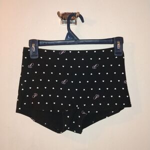 Victoria's Secret Black Heart Print Shorts